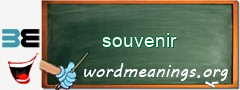 WordMeaning blackboard for souvenir